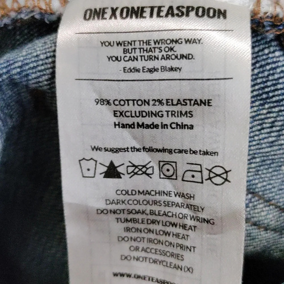 One Teaspoon FreeBirds II High Waist Skinny Jeans Size 25 - Picture 5 of 6